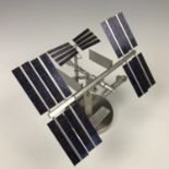 A European Space Agency presentation scale model of the International Space Station, metal and