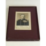 [Victoria Cross / Medal / Autograph] An inscribed photographic portrait postcard of Vice Admiral