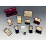 A group of antique Scottish ring and jewellery boxes, 19th Century