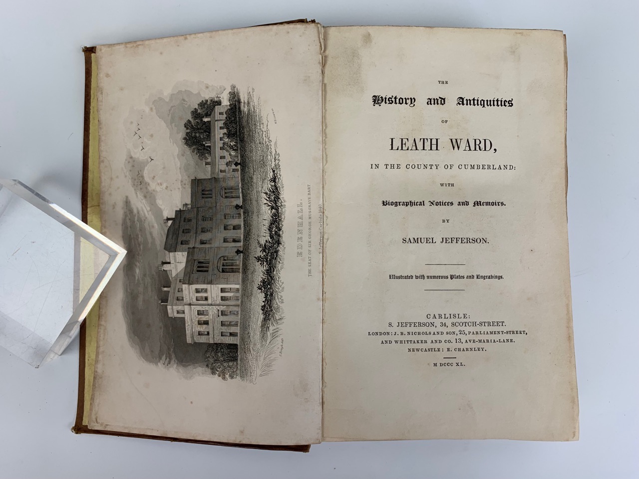 Samuel Jefferson, "The History and Antiquities of Leith Ward, in the County of Cumberland: with - Image 2 of 4