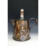 A late 19th / early 20th Century pub copper ale / cider jug, bearing a brass plaque embossed "Saml