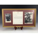 [ Autograph ] A portrait photograph of Prince Charles in Royal Navy uniform, on mount signed and