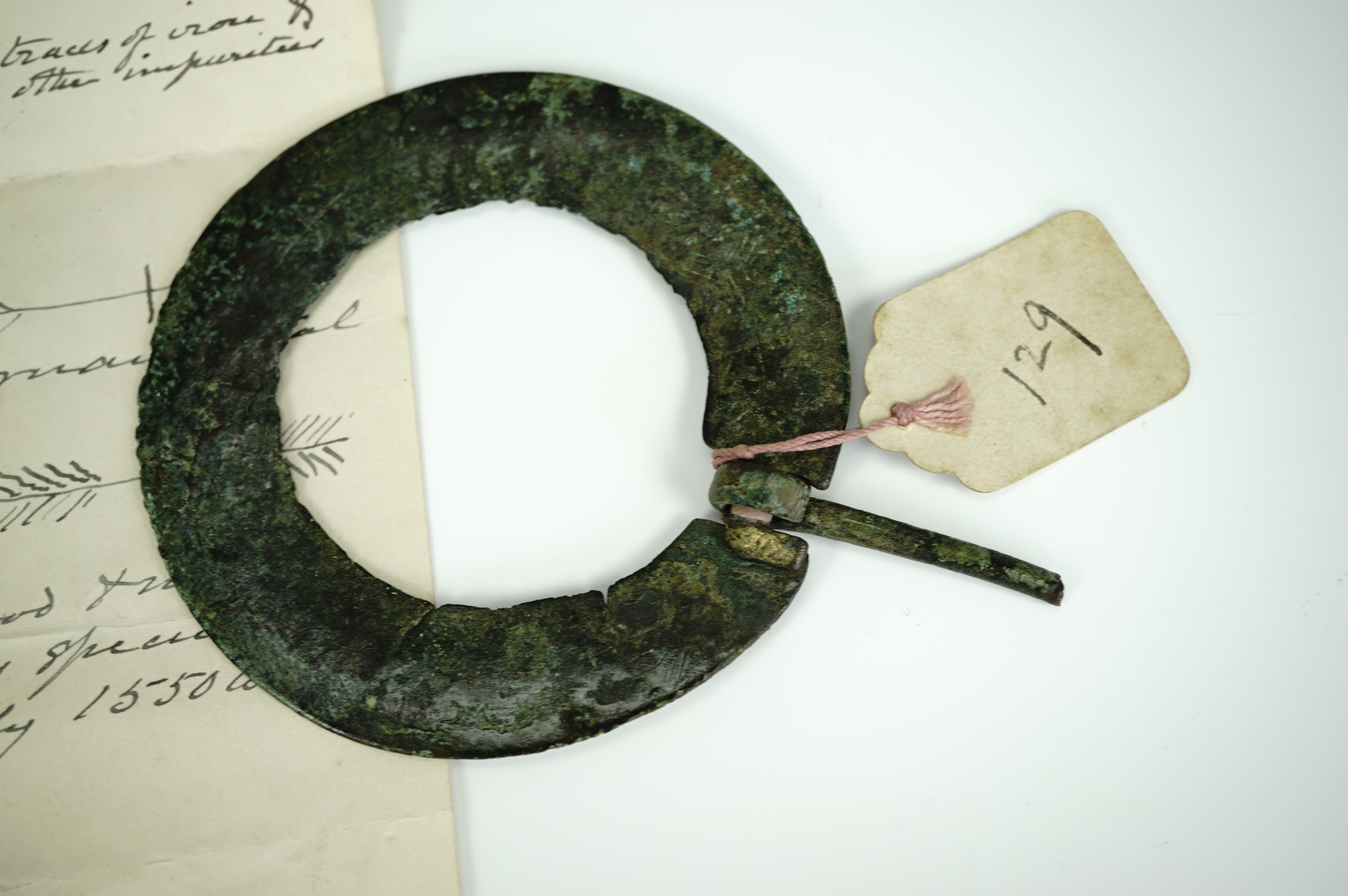 A Scottish latten pseudo-penannular brooch, of planar form, simply decorated in a pattern of - Image 3 of 3