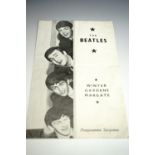 A music programme for The Beatles performing at the Margate Winter Gardens, 8th-13th July 1963