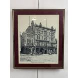 K Robinson (20th Century) "English Street, Carlisle 1897", detailed study depicting the facades of