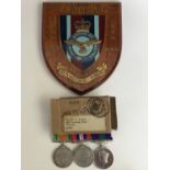A Second World War and Palestine RAF medal group, comprising Defence and War Medals with General