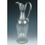 A Victorian cut glass wine jug, 33 cm