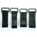 Four German Third Reich army D-ring belt loops