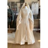 [Sadie Allen] A wedding dress of Medieval influence designed and handmade by "Sadie' Sarah