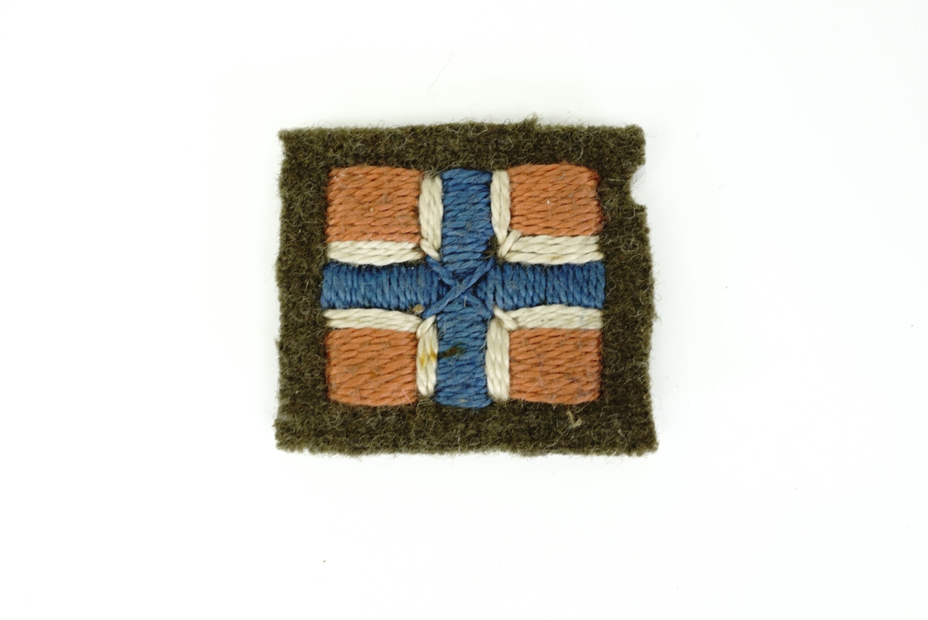 A Second World War Norwegian Forces in exile cloth formation sign