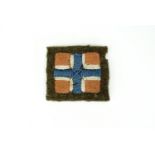 A Second World War Norwegian Forces in exile cloth formation sign