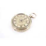 A late 19th Century American Watch Co yellow metal fob watch, having a key-wound movement and