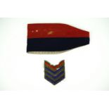 A Great War General Headquarters Staff armlet, together with overseas chevrons