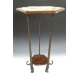 A late 19th Century plant stand incorporating French Mle 1874 bayonets as legs, 37 cm x 66 cm