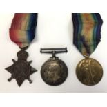 A 1914-15 Star, British War and Victory medals to 53843 Driver / 2nd Corporal A H Brooks, Royal