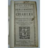 Anon. "The Acts made in the First Parliament of our most High and Dread Sovereign, Charles the