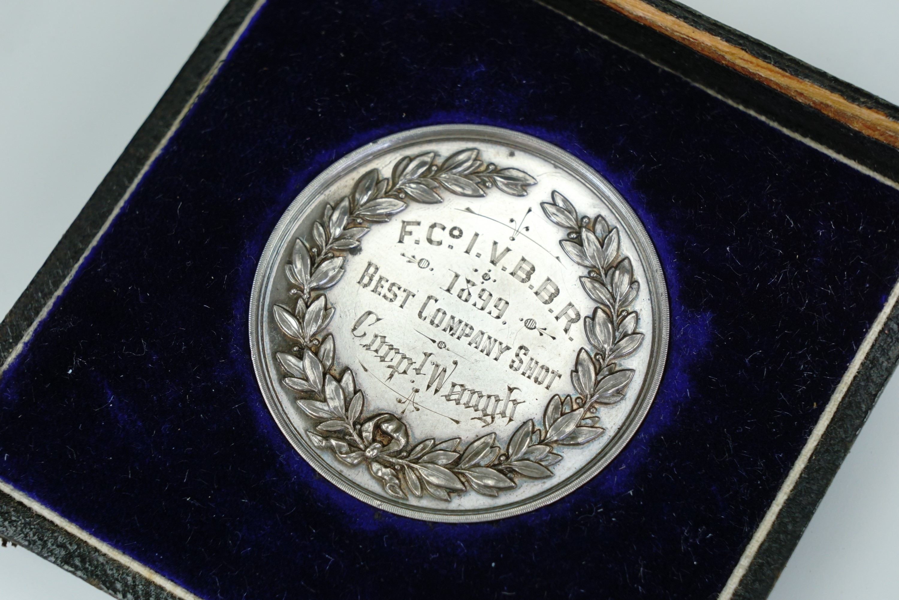A Victorian 1st Volunteer Battalion Border Regiment best company shot prize medallion won by - Image 2 of 2