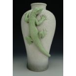 A Carlton War Glacielle vase, 33 cm