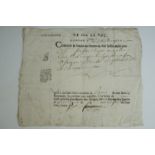 A French Revolutionary period passport issued to a Mr Forbes