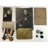 A Great War campaign medal group comprising 1914-15 Star, British War and Victory medals to 11874