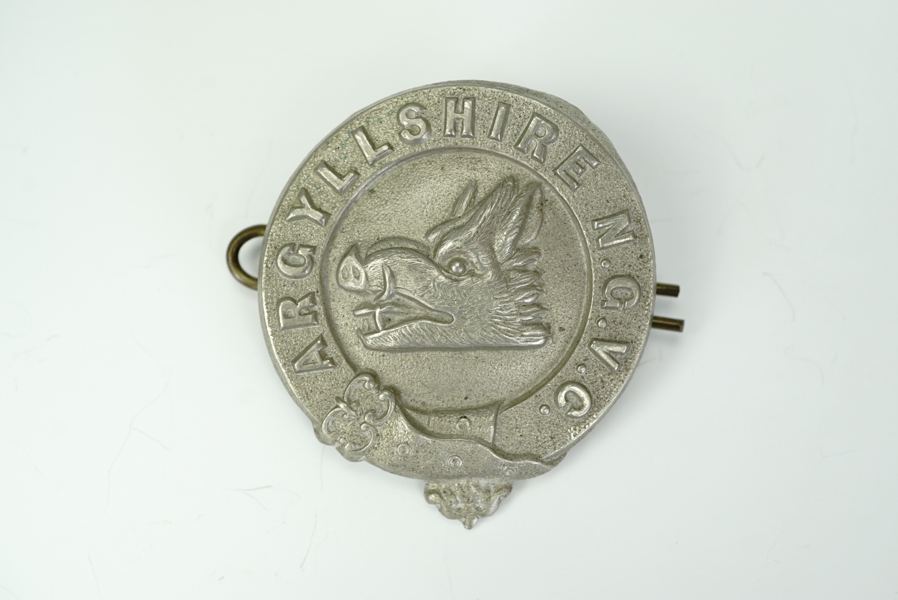 A Great War Argyllshire National Guard Volunteer Corps cap badge, 35 mm