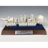 A 1:50 scale model of the ESA / NASA Spacelab Mission 2/STS 26 laboratory module payload,