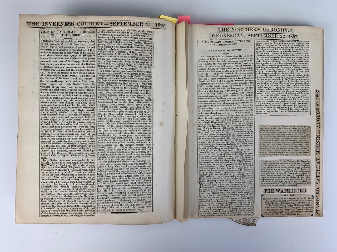 A late 19th Century scrap album containing numerous Highland Scottish newspaper cuttings and - Image 4 of 6