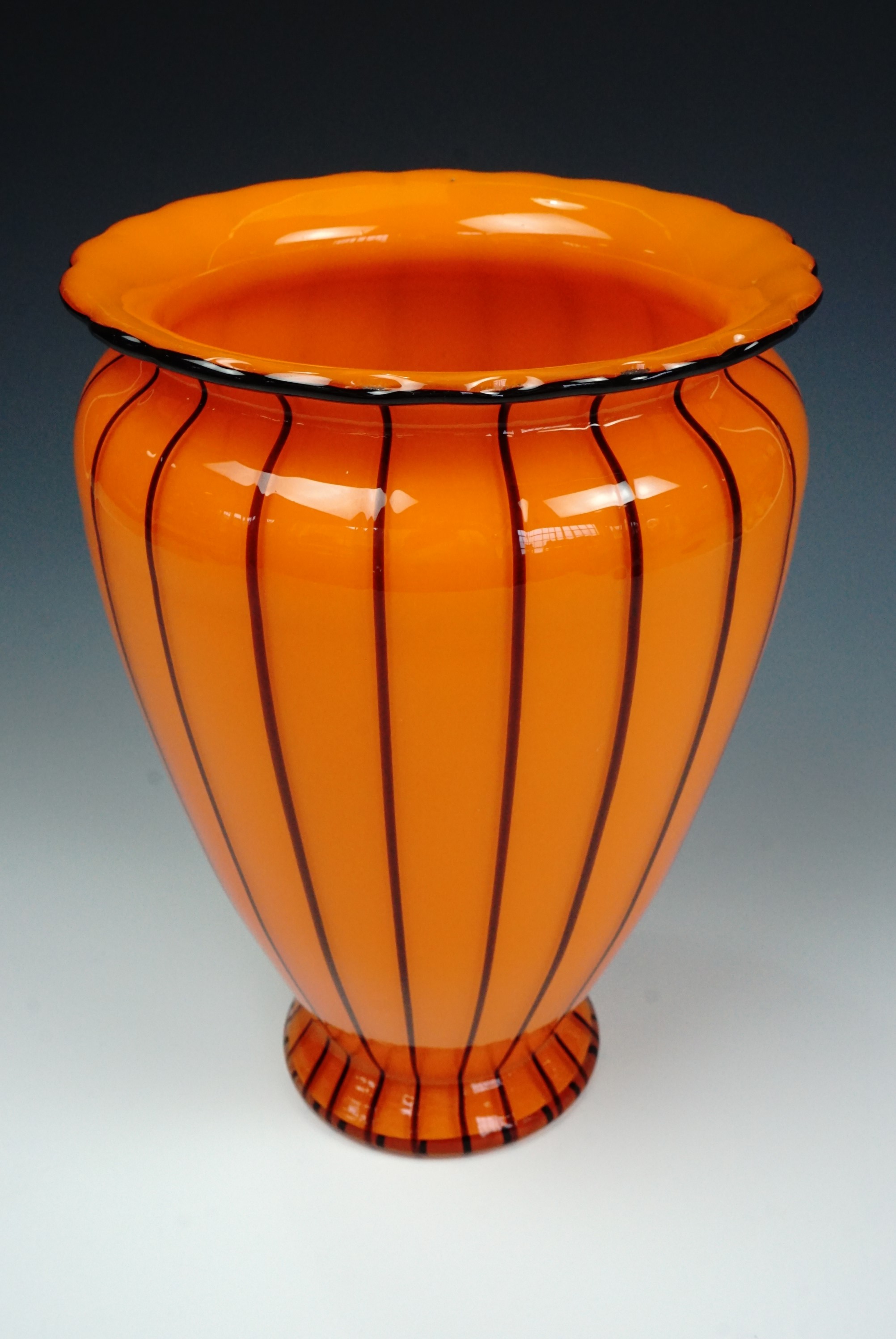 A Loetz "Tango" glass vase designed by Michael Powolny (1878-1954), of shouldered ovoid form with - Image 2 of 3