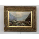 Edgar Longstaffe (British, 1852-1933) "Pass at Llanberis, N. Wales", warm landscape view depicting a
