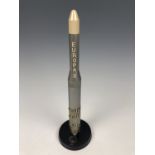 A 1:100 scale model European Launcher Development Organisation (ELDO) Europa 2 rocket, 33 cm