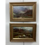 Edgar Longstaffe (British, 1852-1933) A pair of panoramic Scottish landscape views depicting