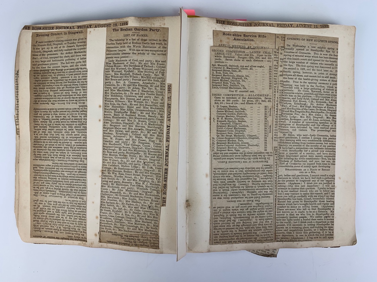 A late 19th Century scrap album containing numerous Highland Scottish newspaper cuttings and - Image 2 of 6