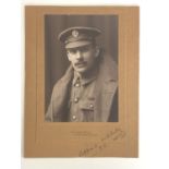 [Victoria Cross / Medal / Autograph] A signed portrait photograph of Sapper Adam Archibald, VC, a