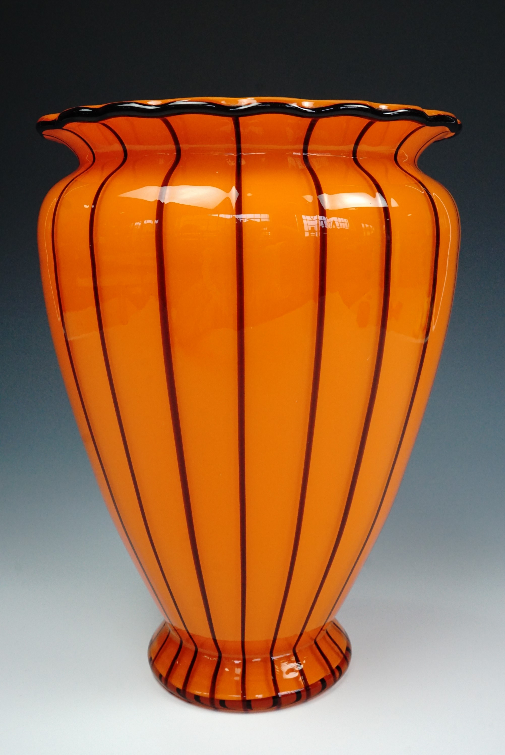 A Loetz "Tango" glass vase designed by Michael Powolny (1878-1954), of shouldered ovoid form with