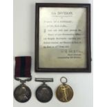 A Great War gallantry medal group, comprising a Distinguished Conduct Medal with British War and