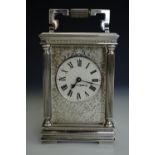 An electroplate carriage clock by Mappin and Webb in commemoration of the marriage of Prince Charles