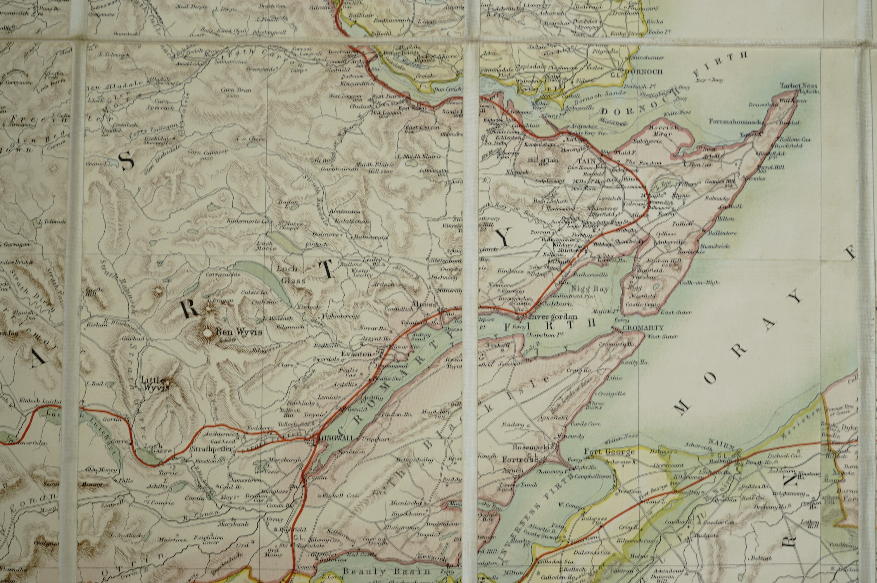 "Black's Large Tourist Map of Scotland. Compiled from the Ordnance, Admiralty & other Surveys", - Image 3 of 8