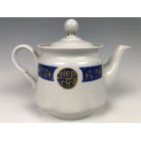 A Russian porcelain space research commemorative tea pot