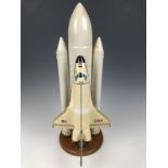 A 1:100 scale model NASA Space Shuttle by Rockwell International Space Systems Group, 59 cm