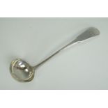[Scottish Provincial] A George IV Perth silver toddy ladle, fiddle pattern, engraved with the
