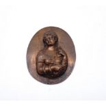 A 19th Century electrotype classical relief plaque, 4.5 cm x 3.5 cm