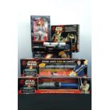 A collection of Star Wars Episode I memorabilia including a boxed Naboo pistol