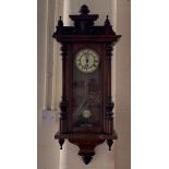 A late 19th / early 20th Century Vienna wall clock, 90 cm