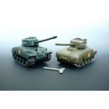 Two boxed Tri-ang M116 Sherman tank models