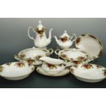 A large quantity of Royal Albert " Old Country Rose" tea and dinnerware, approx ninety pieces