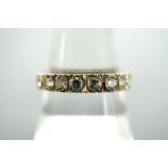 A diamond and 9 ct gold half-hoop eternity ring, P/Q, 2.4 g