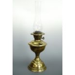 A Victorian brass oil lamp, 55 cm
