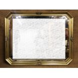 A quality contemporary gilt-framed bevel-edge wall mirror, 101 cm x 132 cm