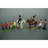 Del Prado cold-painted die-cast military figures including Wellington atop Copenhagen, together with