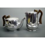 A vintage Picquot ware teapot together with a matching coffee pot